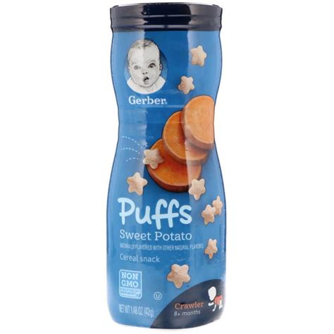 Gerber Puffs Cereal Snack 8 Months Sweet Potato 148 Oz 42 G The