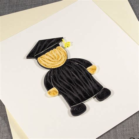 3d Blank Quilled Graduation Card Congratulations Quilling Card Etsy