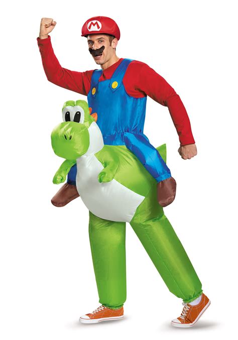 Mario Riding Yoshi Disfraz Para Adultos Multicolor Yaxa Store