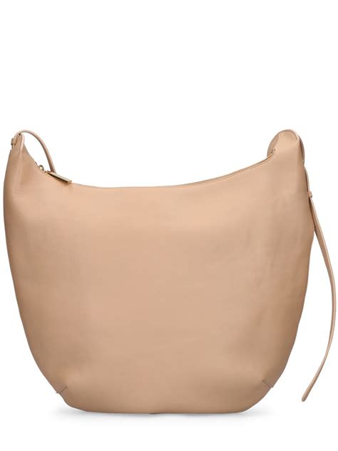 The Row Allie Leather Shoulder Bag In Dune Modesens