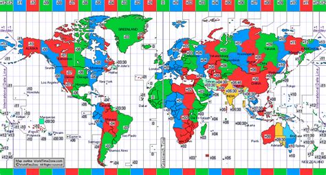 Standard Time Zone Chart Of The World In 1980 Map Presentation
