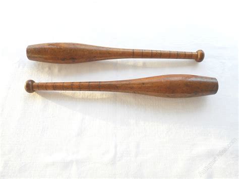Antiques Atlas Pair Of Antique Indian Clubs Exercise Batons