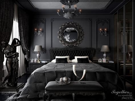 Elegant Black Bedroom Mohd Ashraf On Artstation At