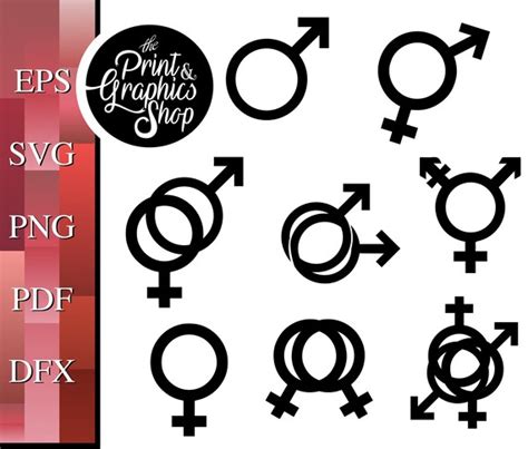 Gender Symbols Bundle Svg Svg Clipart Digital Download Etsy