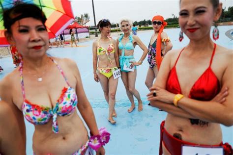 Chinese Grandmas Hold Their Own Swimwear Beauty Pageant
