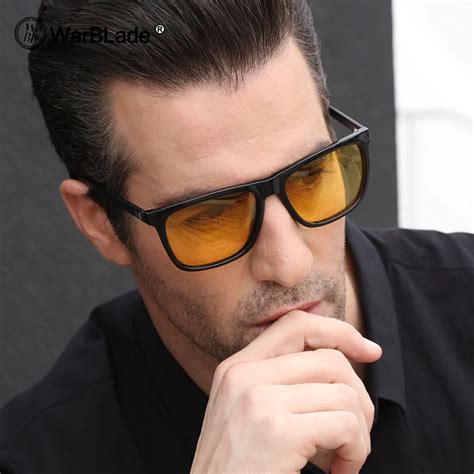 Yellow Lens Sunglasses Women Men Night Vision Anti Glare Car Driver Polarized Sun Glasses For