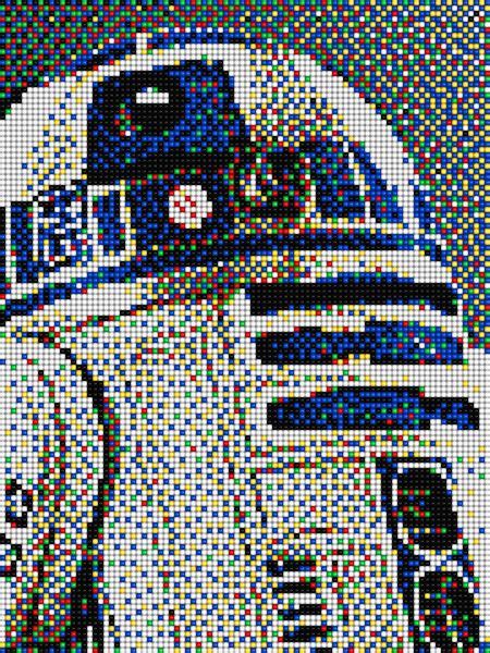 R2d2 Star Wars With Pixel Art Quercetti Minecraft Pixel Art Pixel