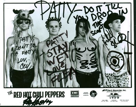 Lot Detail The Red Hot Chili Peppers C 1986 Signed Promotional 8 X 10 Emi Photo W Slovak