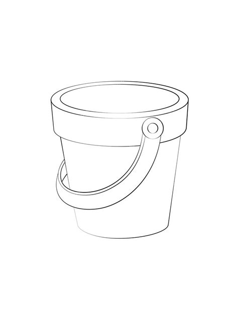 Paint Bucket Clip Art Sketch Coloring Page
