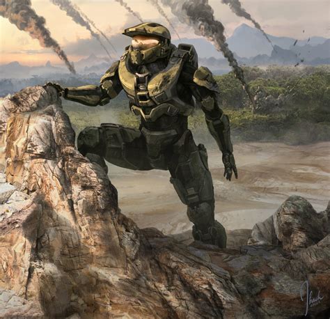 Gears Of Halo Master Chief Forever J Bachs Halo 4 Concept Artwork