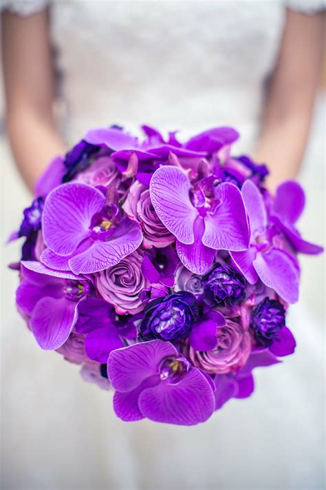 Purple Bridal Bouquet