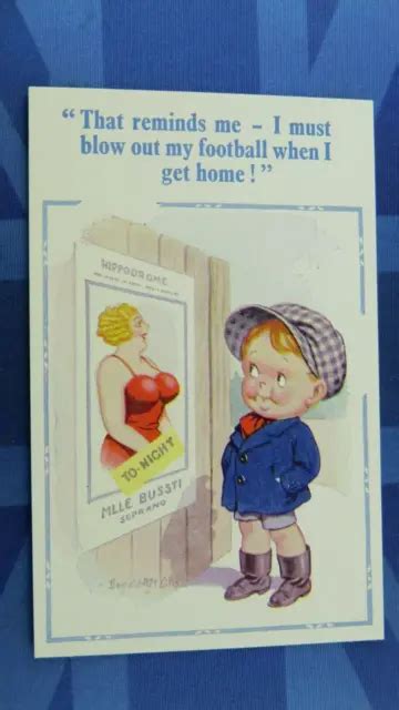 Saucy Donald Mcgill Comic Postcard 1950s Big Boobs Theatre Poster Football 854 Picclick
