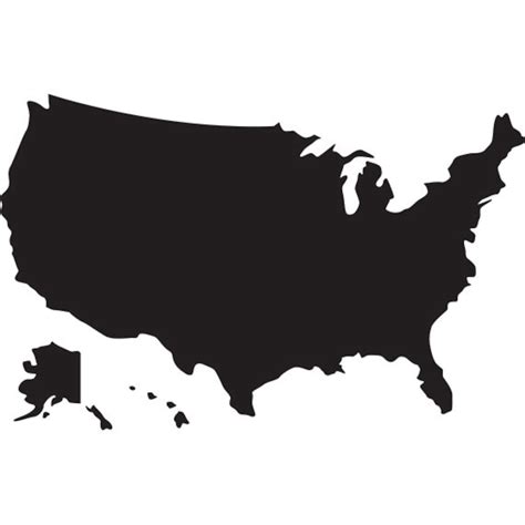 Usa Map Svg Silhouette Clipart Usa Map Without States And With States