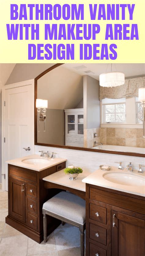 Different Types Of Bathroom Vanity With Makeup Area Ideas