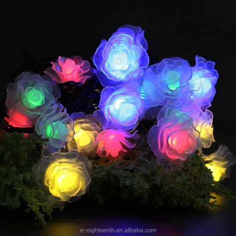 2021 New Hot Sale Multicolor Rose String Lights Solar Garden Lights