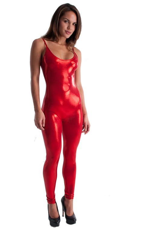 Gratuit Onlyfans Strip In Fullbody Red Catsuit Laycette Sleeveless