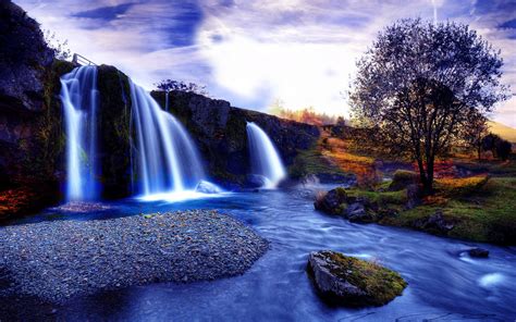 Hintergrundbilder Landschaft Wasserfall Wasser Rock Natur