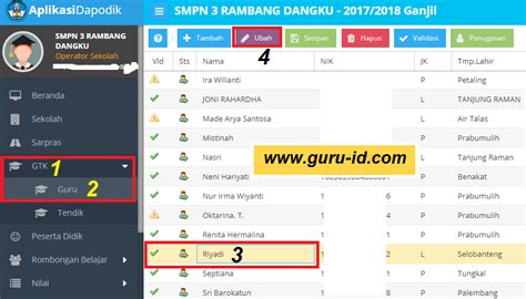 Data pokok pendidikan yang di. Cara Memilih Kepala Sekolah Di Aplikasi Dapodik 2018 Agar ...