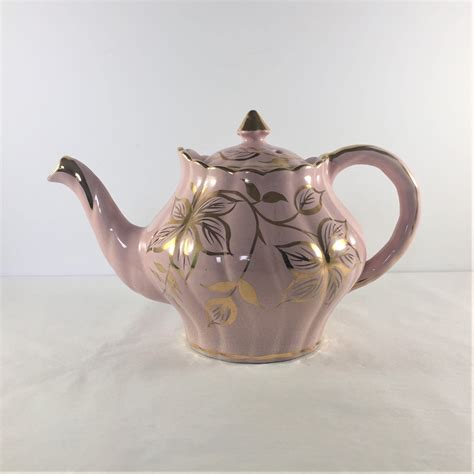 Pink Teapot Rare Pink Teapot Vintage Prince Pink And Gold Etsy Tea