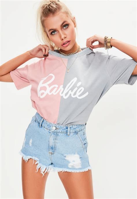 missguided barbie x missguided grey spliced barbie t shirt cami outfit fashion outfits