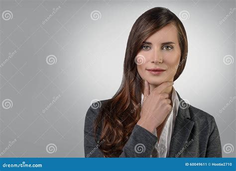 Attractive Confident Smiling Businesswoman Stock Image Image Of Happy