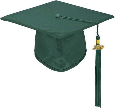 Annhiengrad Unisex Adult Shiny Graduation Cap With Tassel 2020 Forest