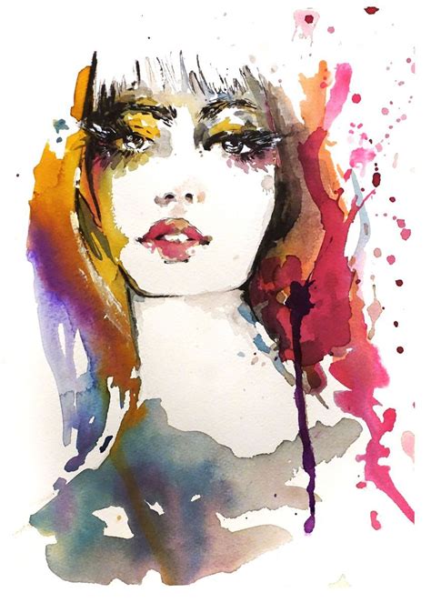 Fashion Illustration With Romantic Whismical Abstract Poster