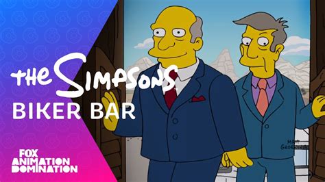Chalmers And Skinner Find A Biker Bar Season 32 Ep 8 The Simpsons Youtube