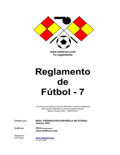 Reglamento De Fútbol 7