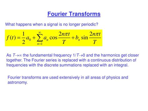 Ppt Lecture 9 Fourier Transforms Powerpoint Presentation Free