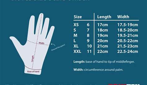 held gloves size chart