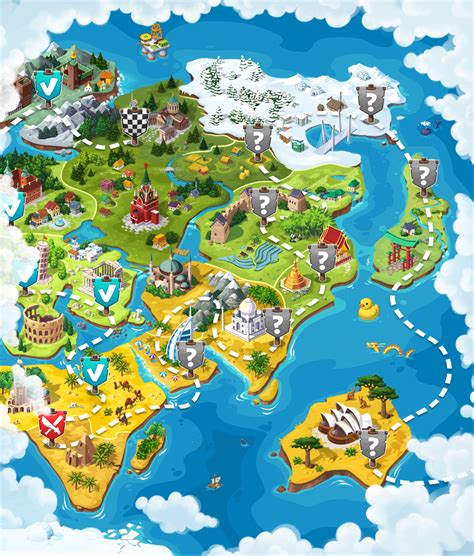 World Map For The Game On Behance
