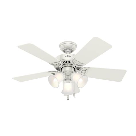 Hunter Southern Breeze 42 In Satin White Indoor Ceiling Fan With Light