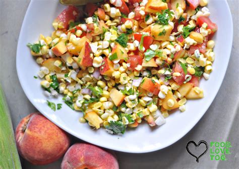 Sweet Peach Corn Salad With Honey Lime Vinaigrette Indianapolis Food