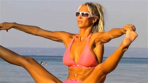 This video is about wide shot, woman, yoga. Hot Bikini Yoga Smoothly Workout - YouTube