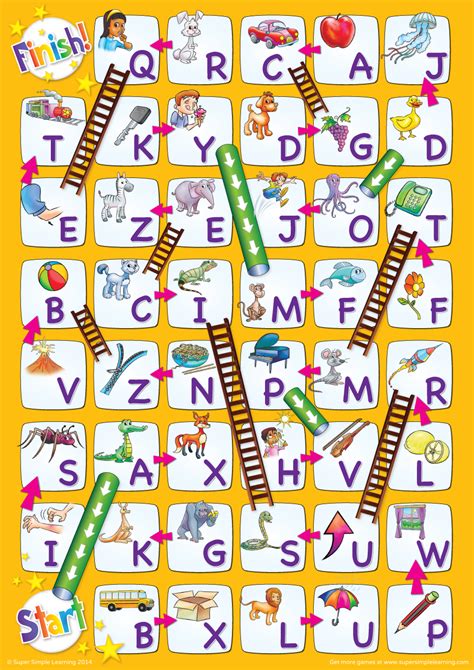 Uppercase Alphabet Chutes And Ladders Game Super Simple
