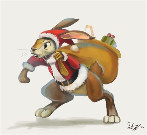 Santa Rabbit By Cicakkia On Deviantart