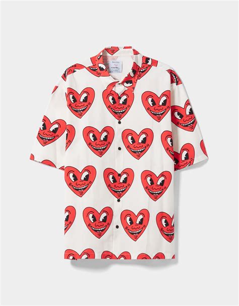 Short Sleeve Keith Haring Print Shirt Man Bershka