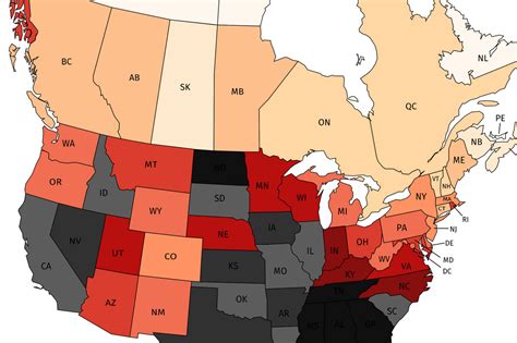Map Of Covid 19 Cases In The Us Vs Canada Shows Why Border Should
