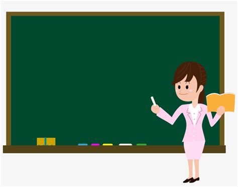 Download Female Teacher On Blackboard In Classroom Teacher With