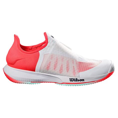 Wilson Women S Kaos Mirage Tennis Shoes White And Fiery Coral Tennis