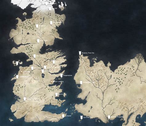 Game Of Thrones Map Where Are Jon Snow Daenerys Targaryen Characters
