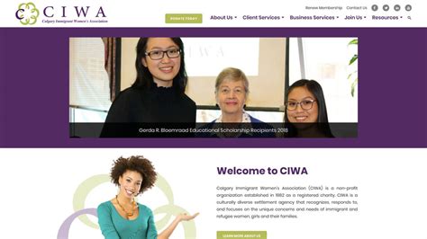 New Website Launch For Calgary Immigrant Womens Association Ciwa