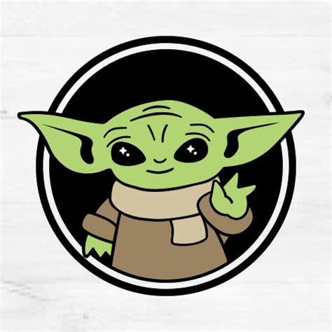Baby Yoda Svg Baby Yoda Clipart Star Wars Cut File Disney Etsy