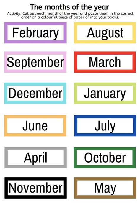 Incredible Months Of The Year Kindergarten Worksheets Ideas Eugene