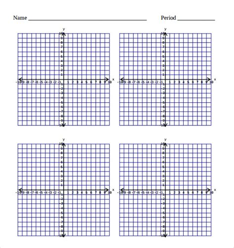 Free 5 Sample Cartesian Graph Paper Templates In Pdf