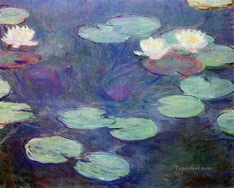 Pink Water Lilies Claude Monet Impressionism Flowers Painting In Oil