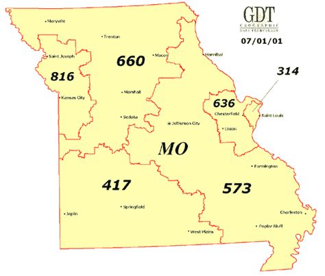 417 Area Code Map Where Is 417 Area Code In Missouri