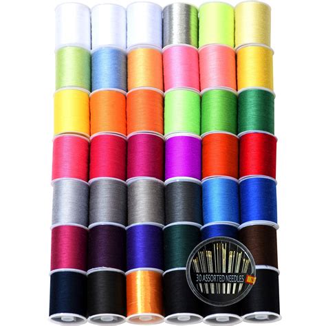 42 Color 2300y Sewing Thread Kit High Strength Thread Rainbow Color