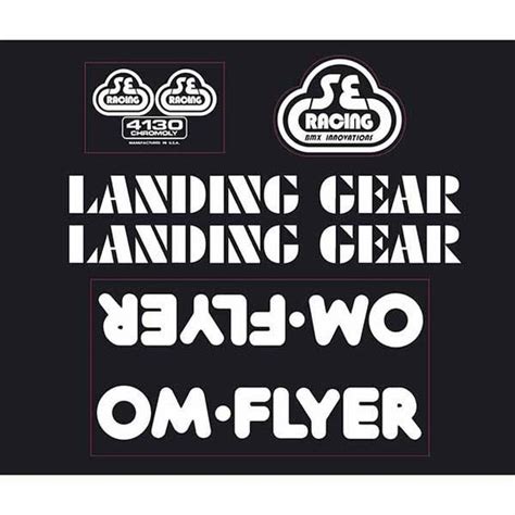 Se Racing 80s Om Flyer Decal Set In White Old School Bmx